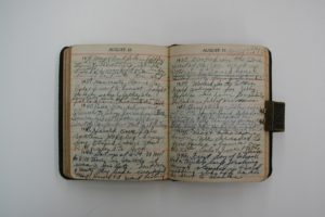 Pages from the diary kept by Betsy Johnston